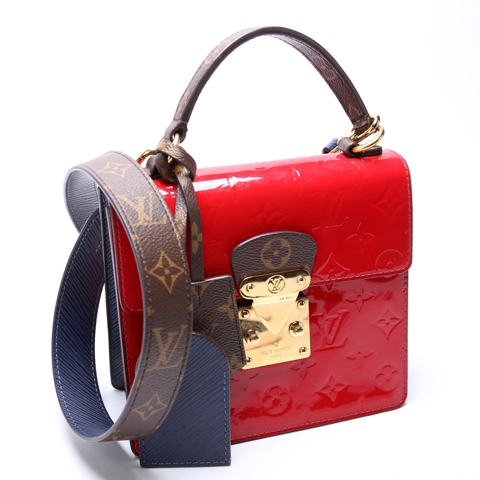 Louis Vuitton Spring Street Navy Red Vernis Jewelry