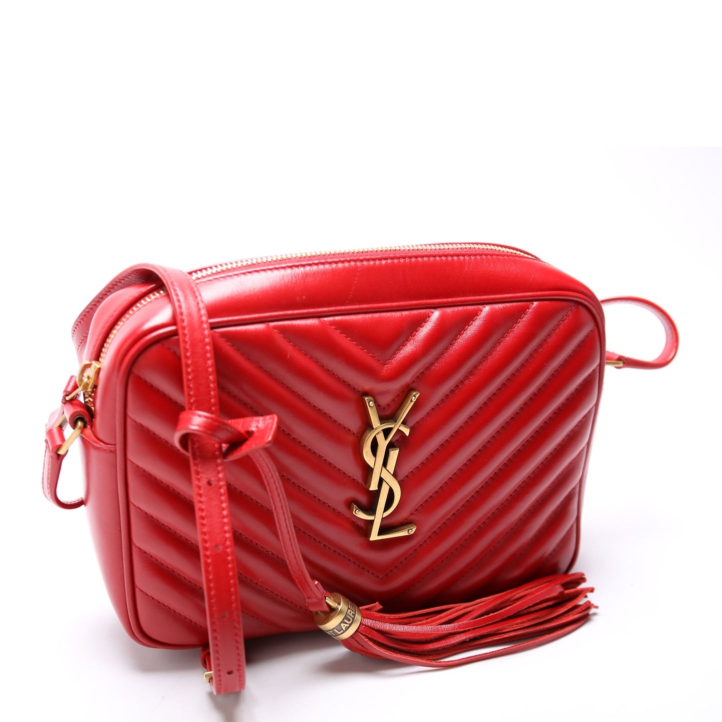 YSL Saint Laurent Saint Laurent Lou Camera Bag Quilted Red Travel Bag