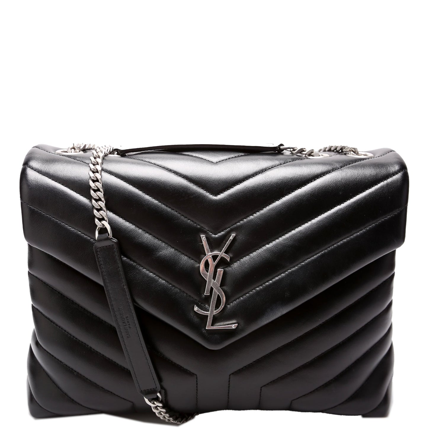 YSL Saint Laurent Loulou Bag Quilted Black Medium Travel Bag 574946 Black 3
