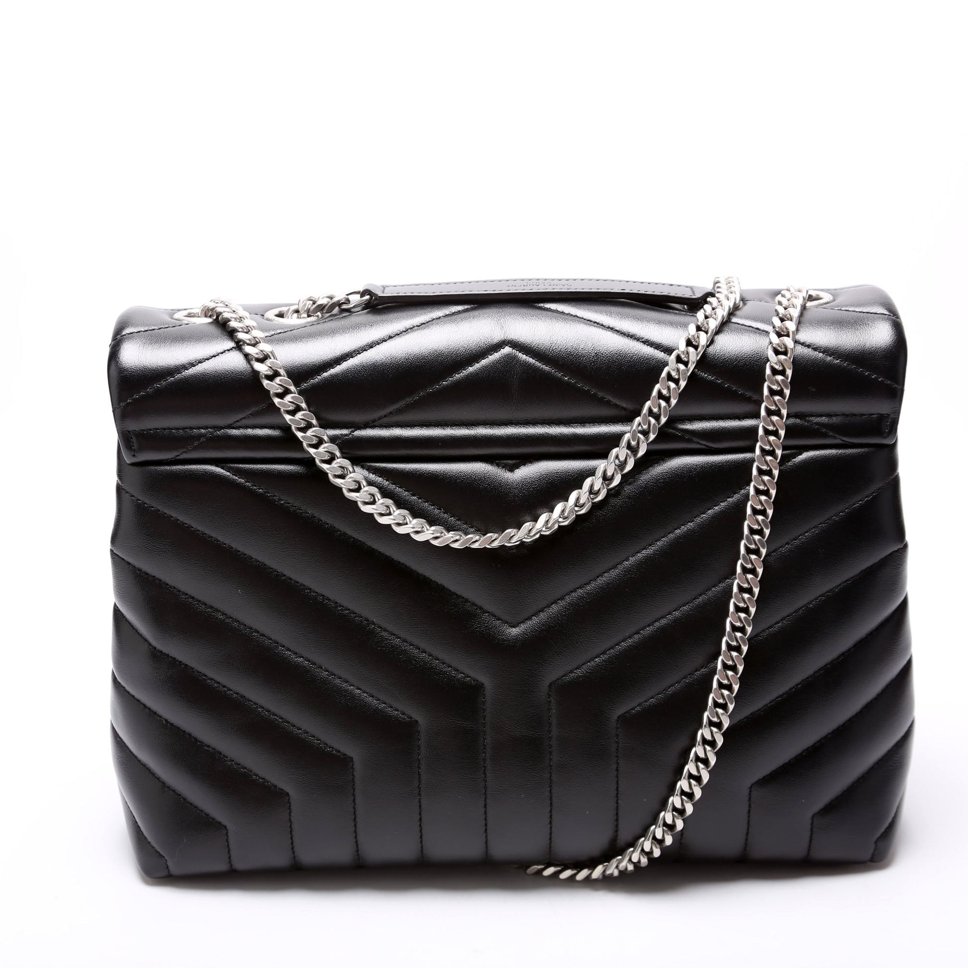 YSL Saint Laurent Loulou Bag Quilted Black Medium Travel Bag 574946 Black 3