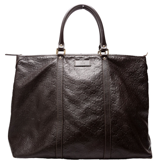Gucci Guccissima Brown Large Tote Bag