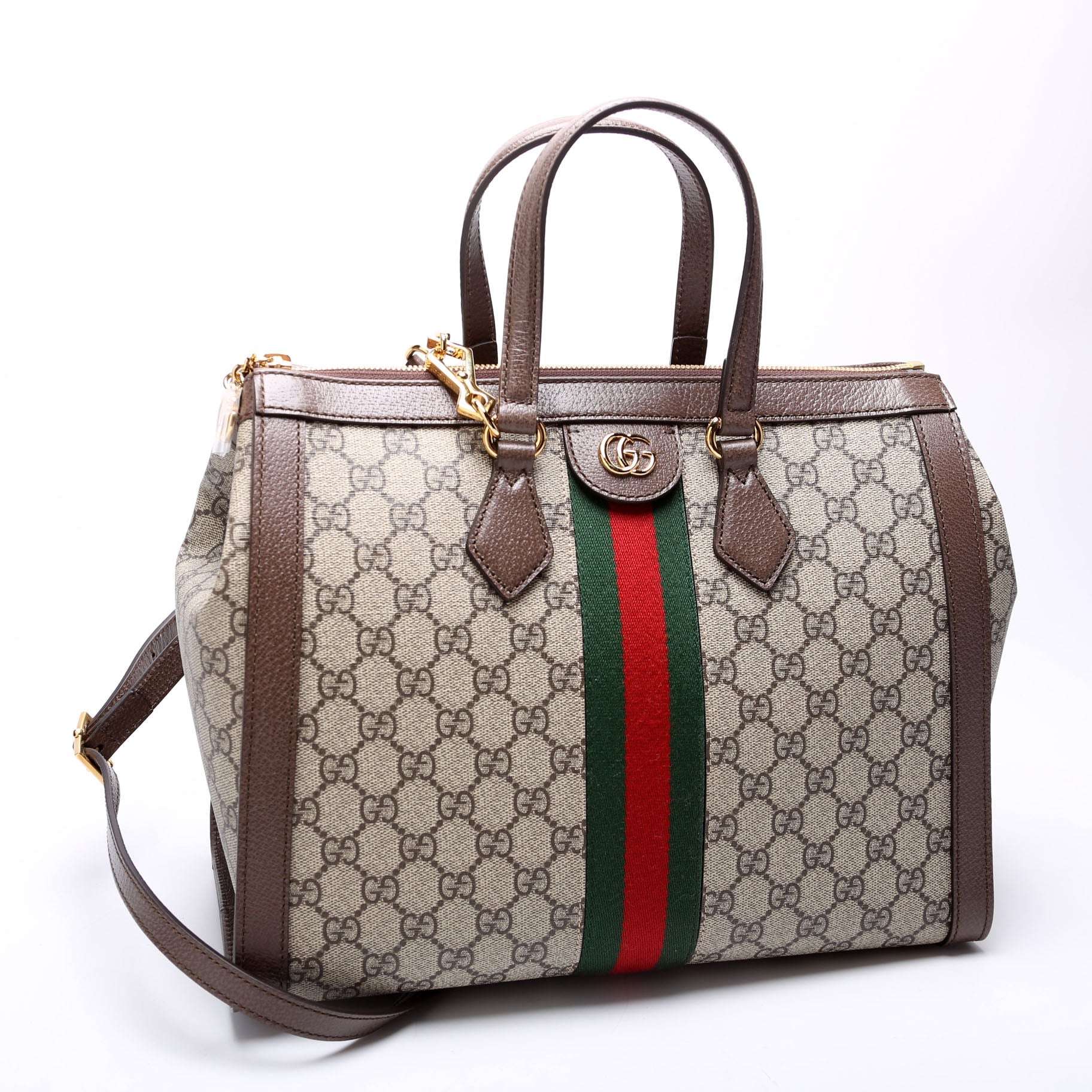 Gucci Ophidia GG Brown Medium Tote Bag