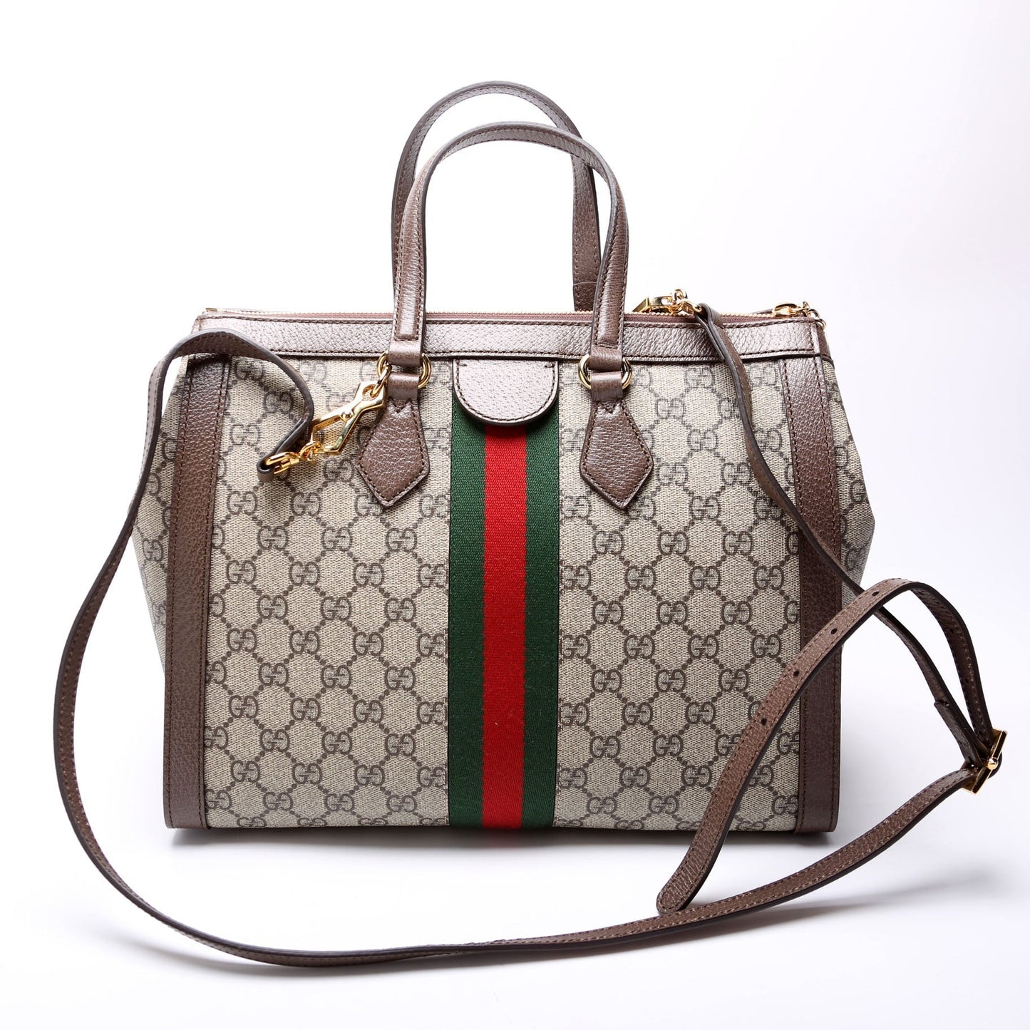 Gucci Ophidia GG Brown Medium Tote Bag