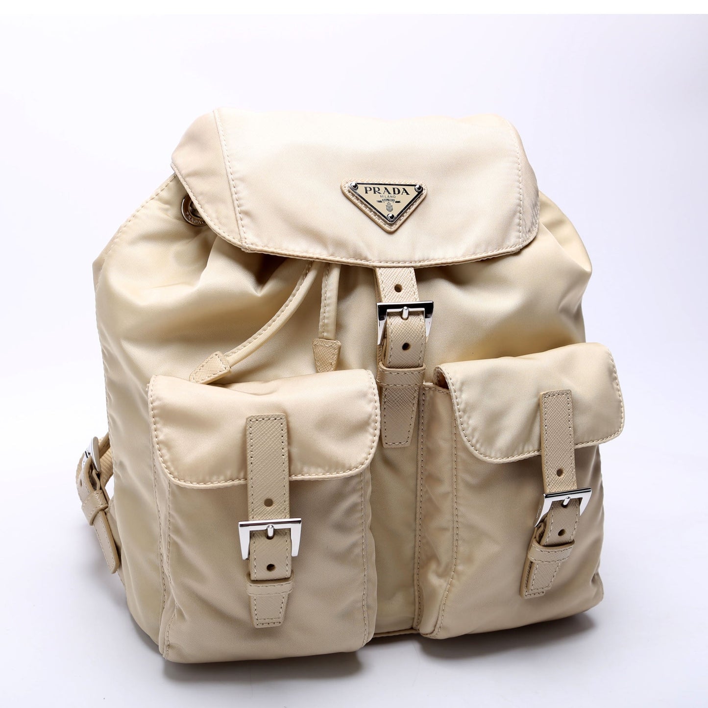 Prada Re Backpack Bag Nylon Tan