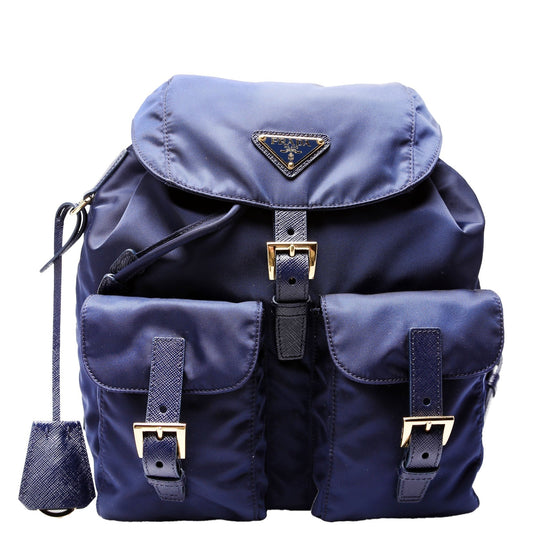 Prada Re Backpack Bag Nylon Blue