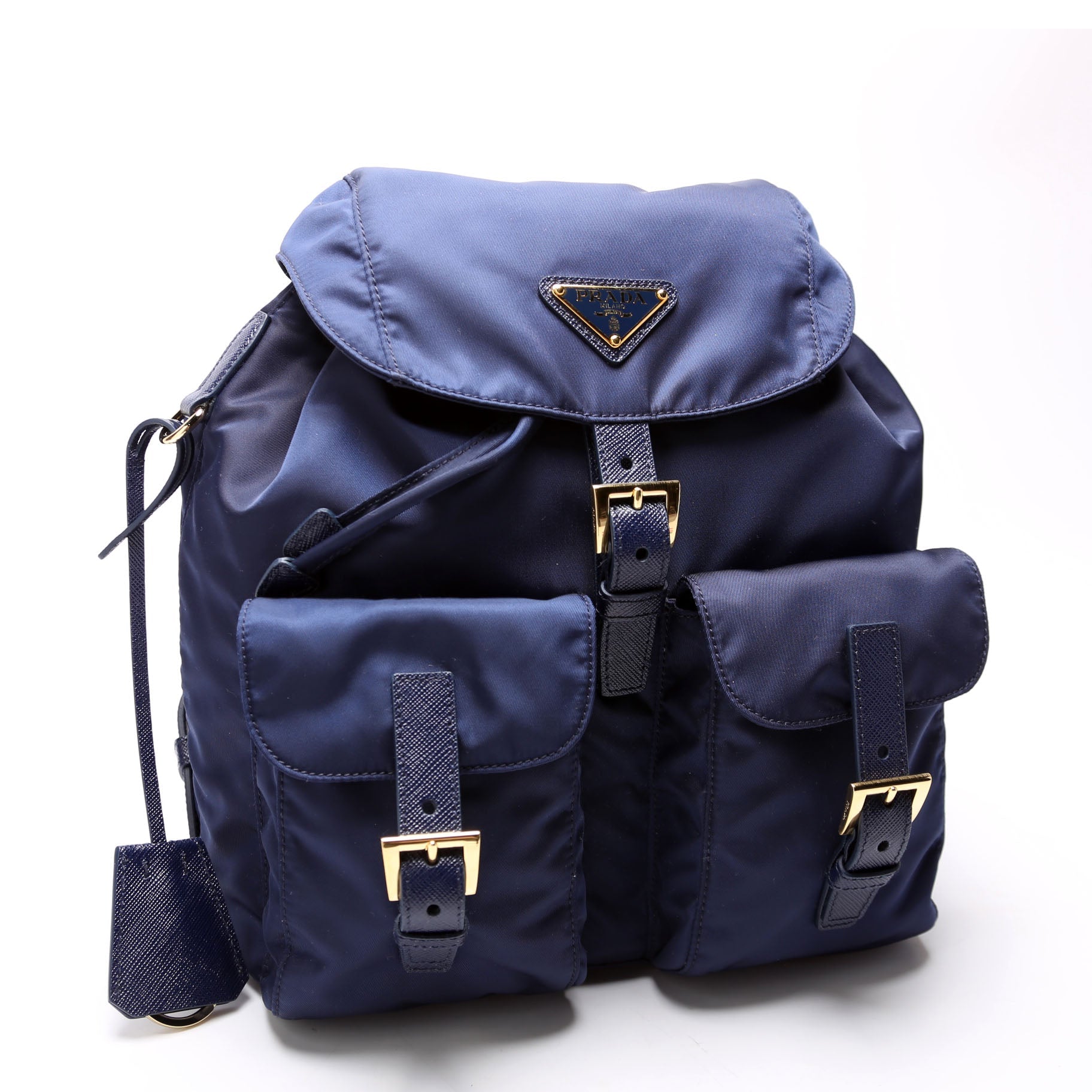 Prada Re Backpack Bag Nylon Blue