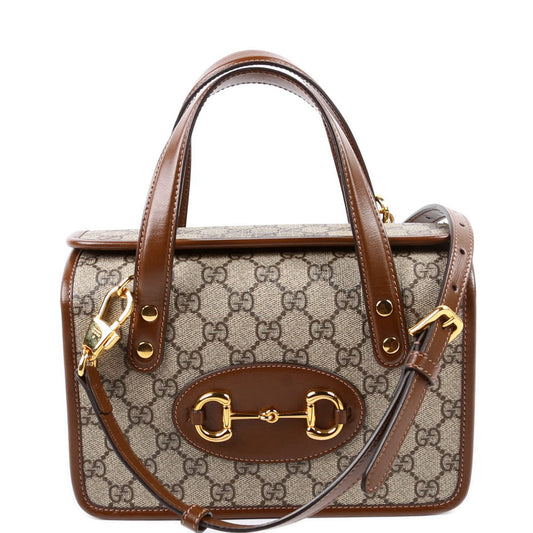 Gucci GG Supreme Horsebit Mini Top Handle Travel Bag