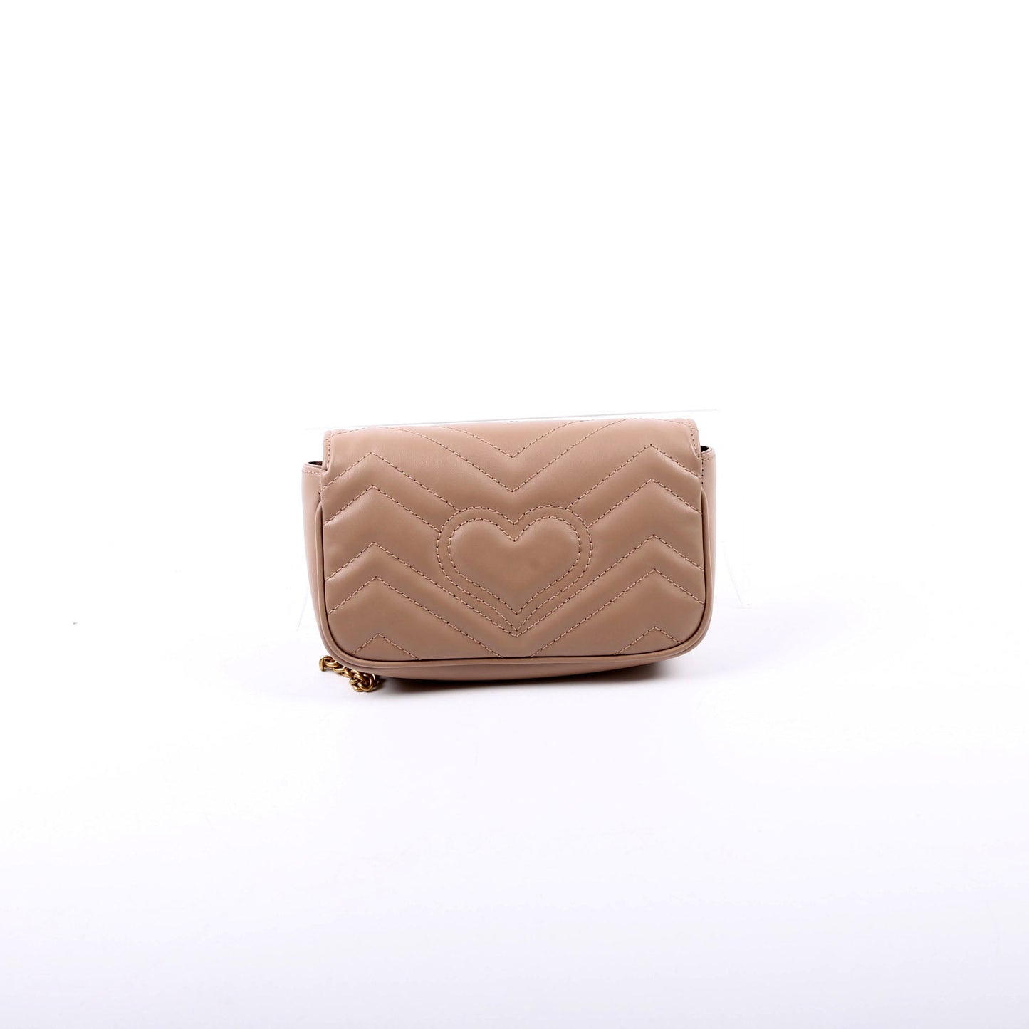 Gucci Marmont Super Leather Tan Mini Flap Travel Bag Tan 1