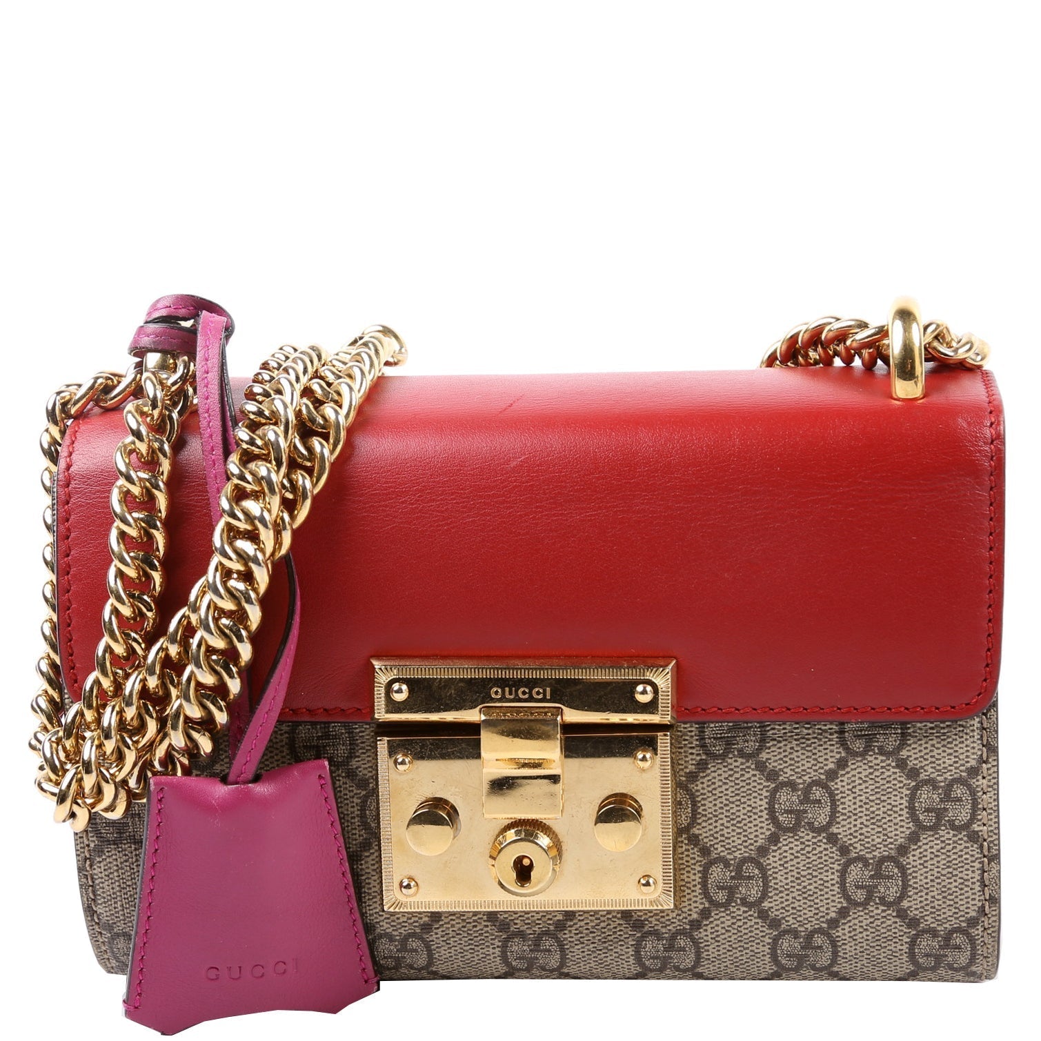 Gucci Padlock GG Supreme Red Small Travel Bag