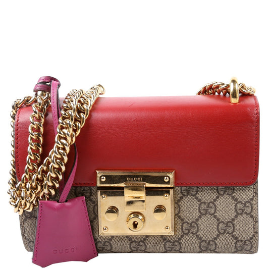 Gucci Padlock GG Supreme Red Small Travel Bag