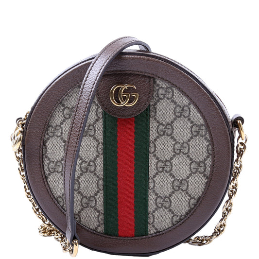 Gucci Ophidia GG Supreme Round Brown Small Crossbody Bag Brown 2