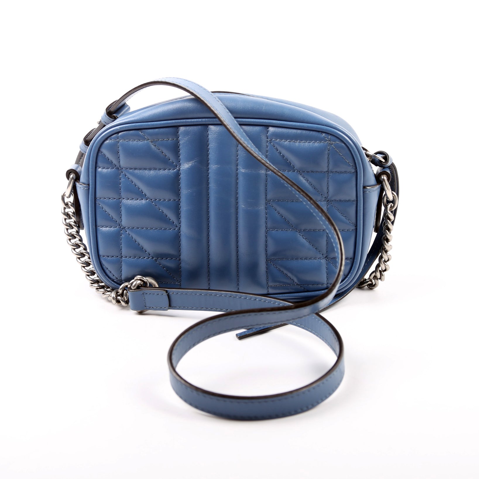 Gucci Marmont Aria Camera Blue Mini Travel Bag