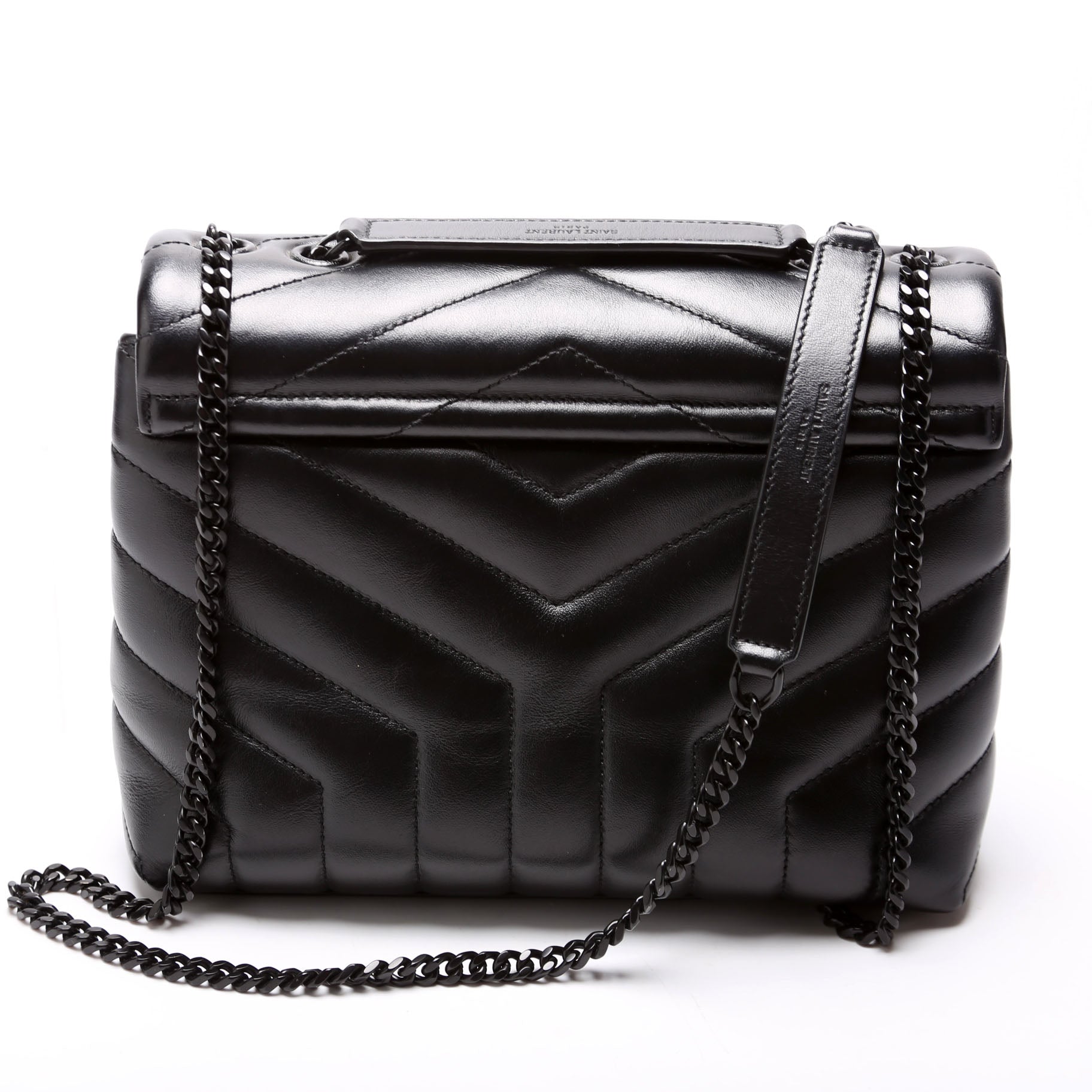 YSL Saint Laurent Loulou Satchel Bag Black Small 494699 Black 1