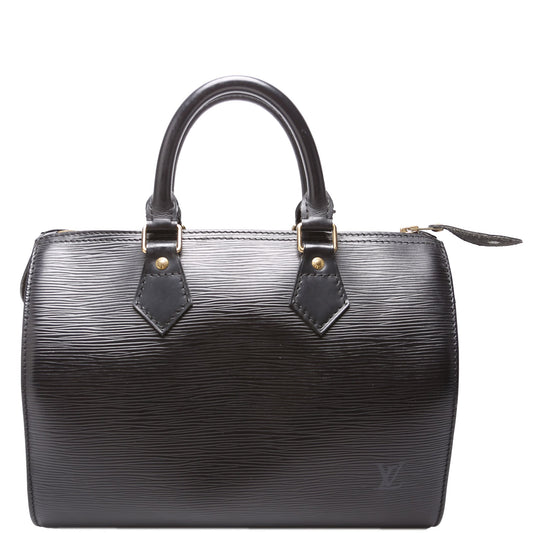 Louis Vuitton Speedy 25 Black Epi Handbag Black 1