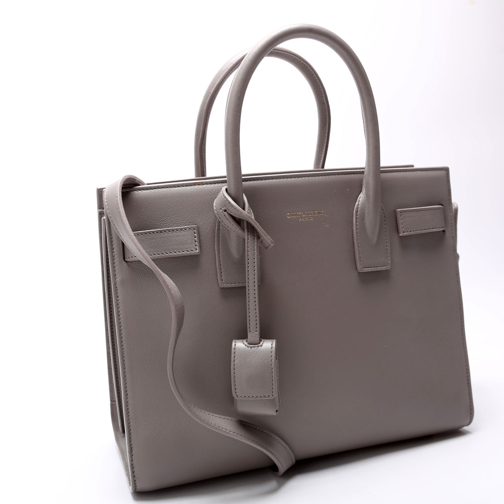 YSL Saint Laurent Saint Laurent Sac De Jour Baby Gray Travel Bag