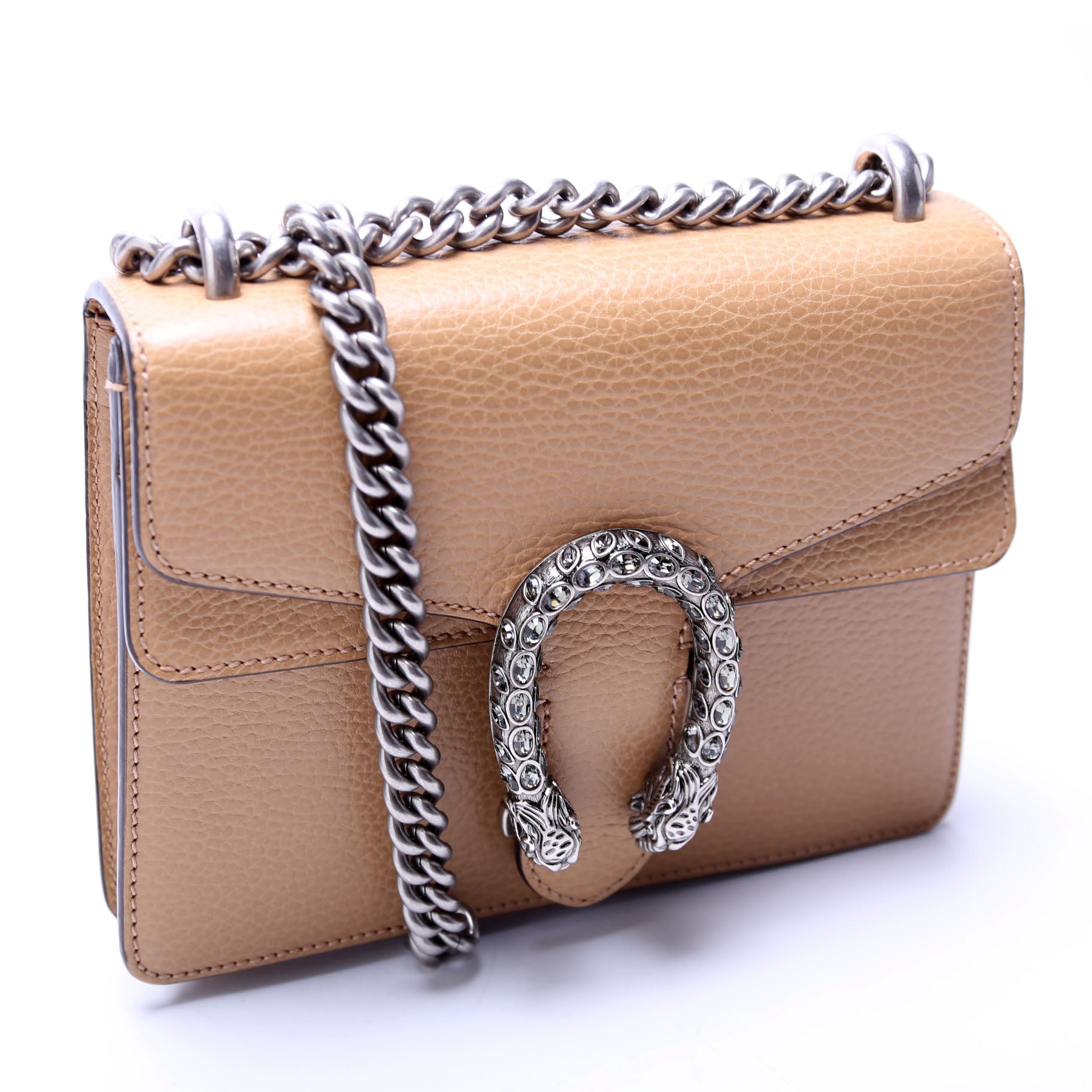Gucci Dionysus Leather Tan Mini Shoulder Bag