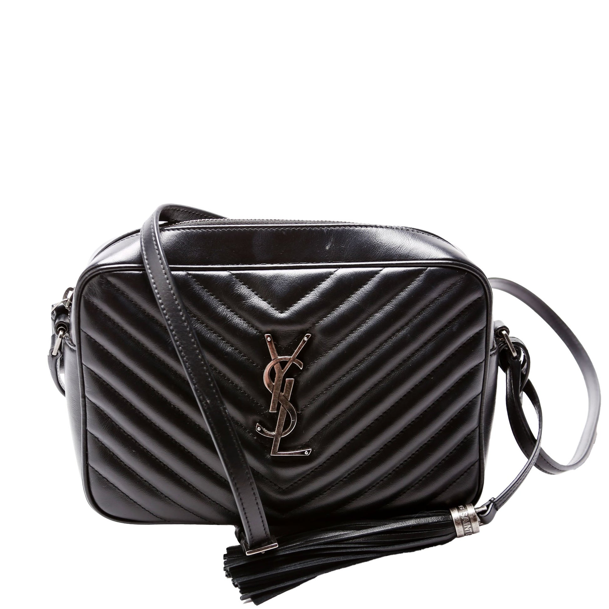 YSL Saint Laurent Lou Camera Bag Quilted Black Travel Bag Quilted 612544 Black