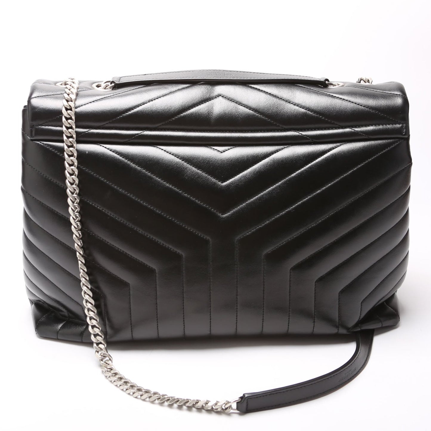 YSL Saint Laurent Loulou Satchel Bag Black Large 574947 Black 1