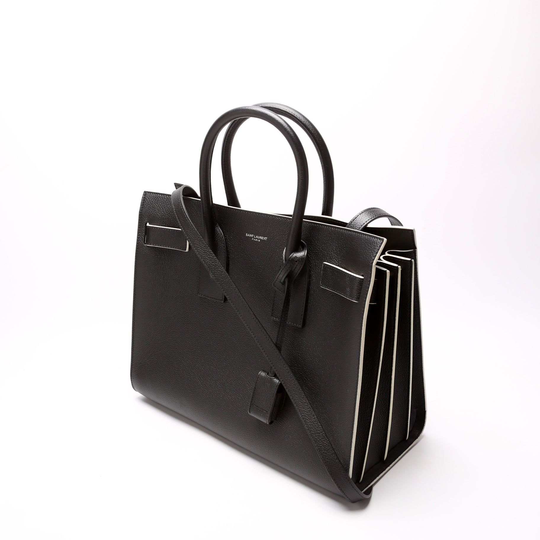 YSL Saint Laurent Saint Laurent Sac De Jour Bag Black Small Travel Bag