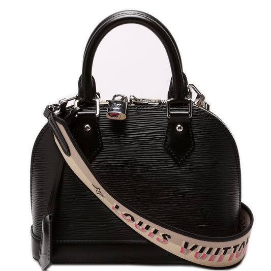 Louis Vuitton Alma BB Epi Black Handbag Black 2