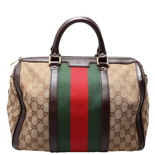 Gucci Boston Canvas Travel Bag Canvas 18