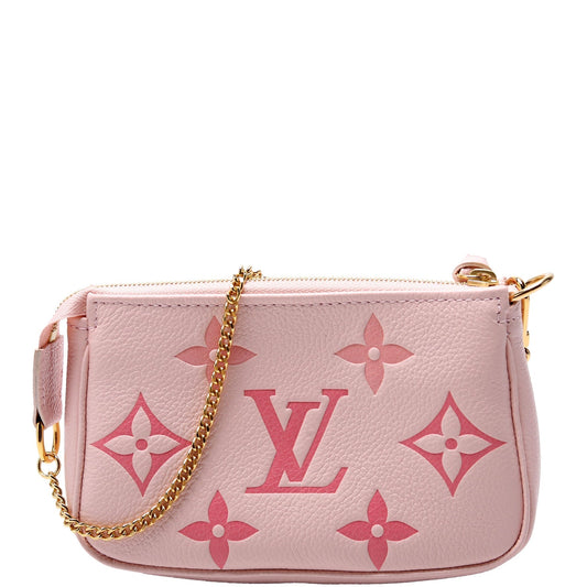 Louis Vuitton Pochette Accessories By Pool Empreinte Pink Clutch Bag
