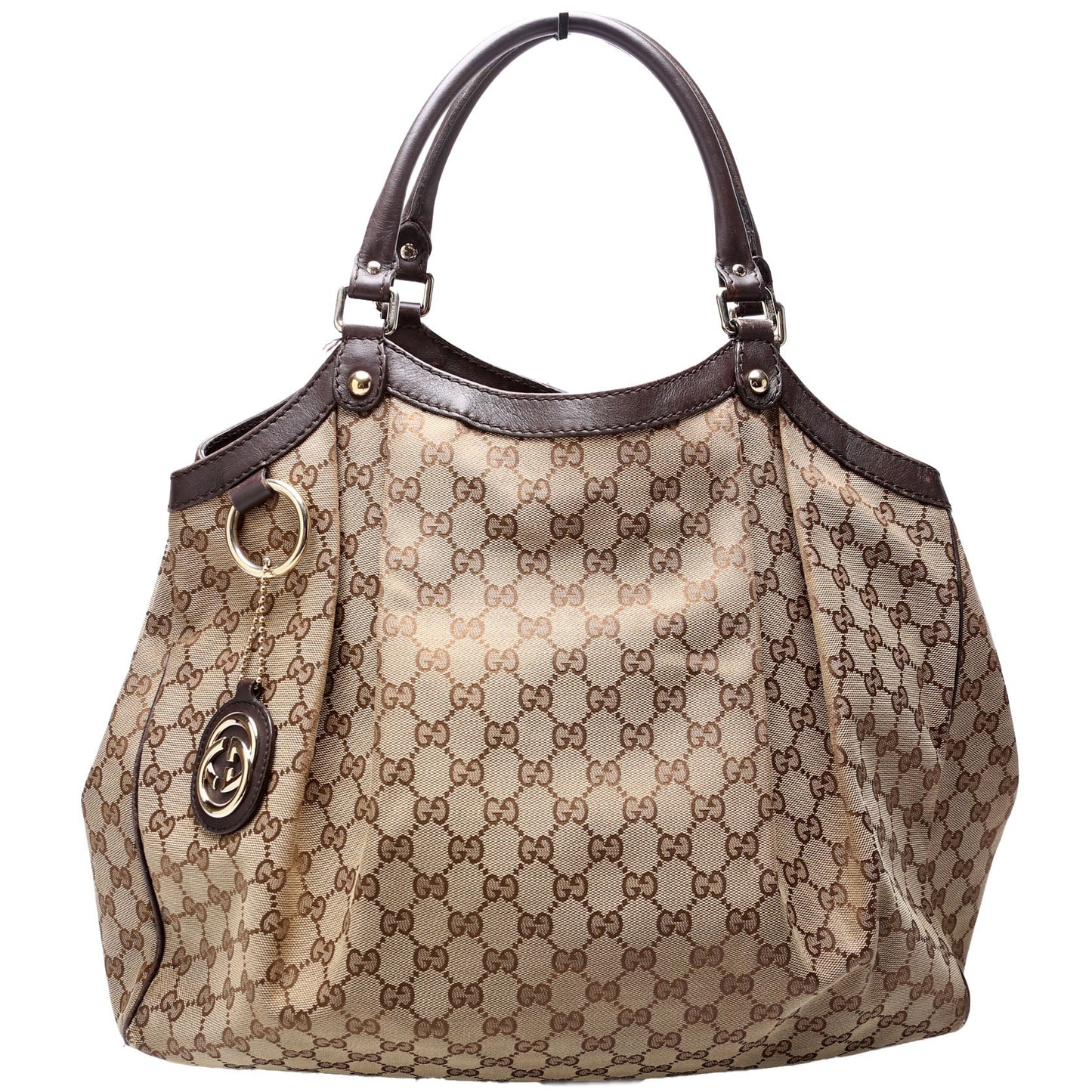 Gucci Sukey GG Canvas Brown Large Travel Bag
