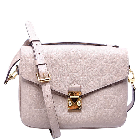 Louis Vuitton Pochette Metis Empreinte Beige Clutch Bag