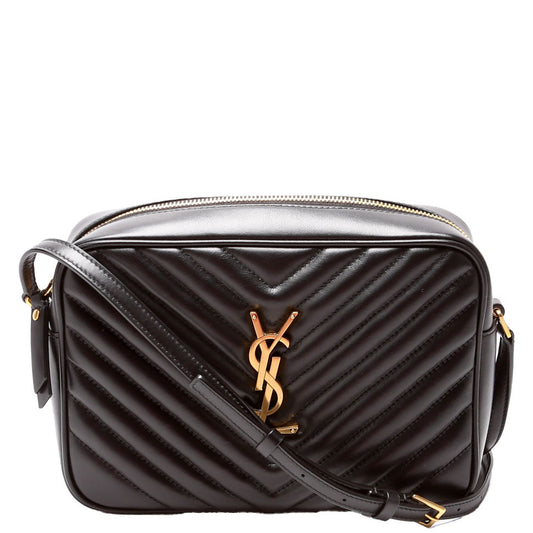 YSL Saint Laurent Lou Camera Bag Quilted Black Travel Bag 612544 Black 2