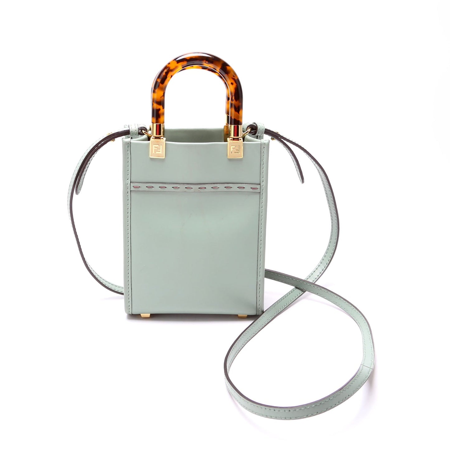 Fendi 8Bs051 Sunshine Shopper Teal Bag Mini Travel Bag