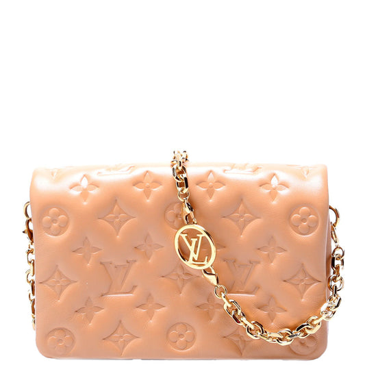 Louis Vuitton Pochette Coussin Tan Clutch Bag