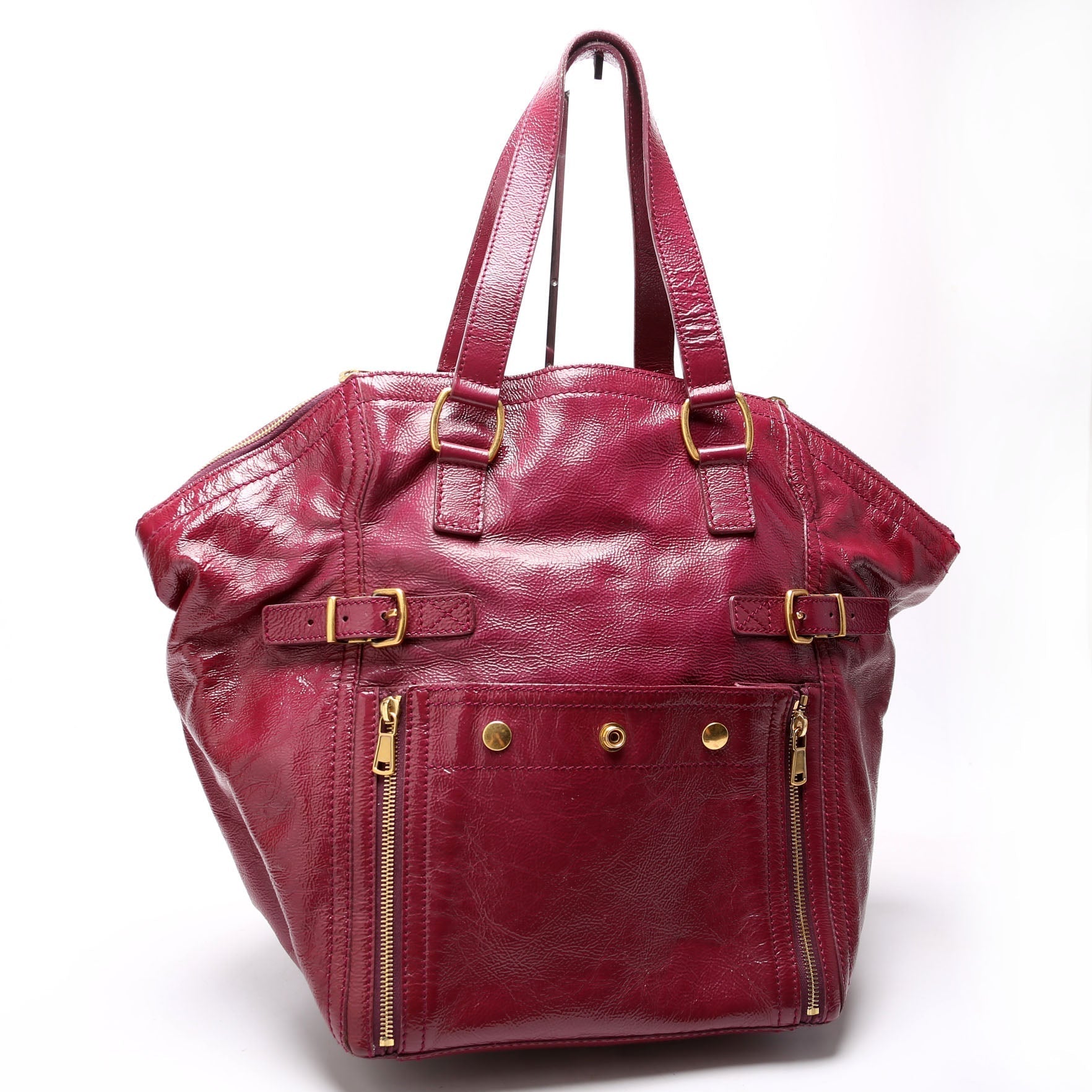 YSL Saint Laurent Saint Laurent Downtown Patent Tote Bag Leather