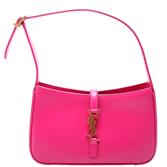 YSL Saint Laurent Saint Laurent Le Hobo Bag Leather Pink Shoulder Bag