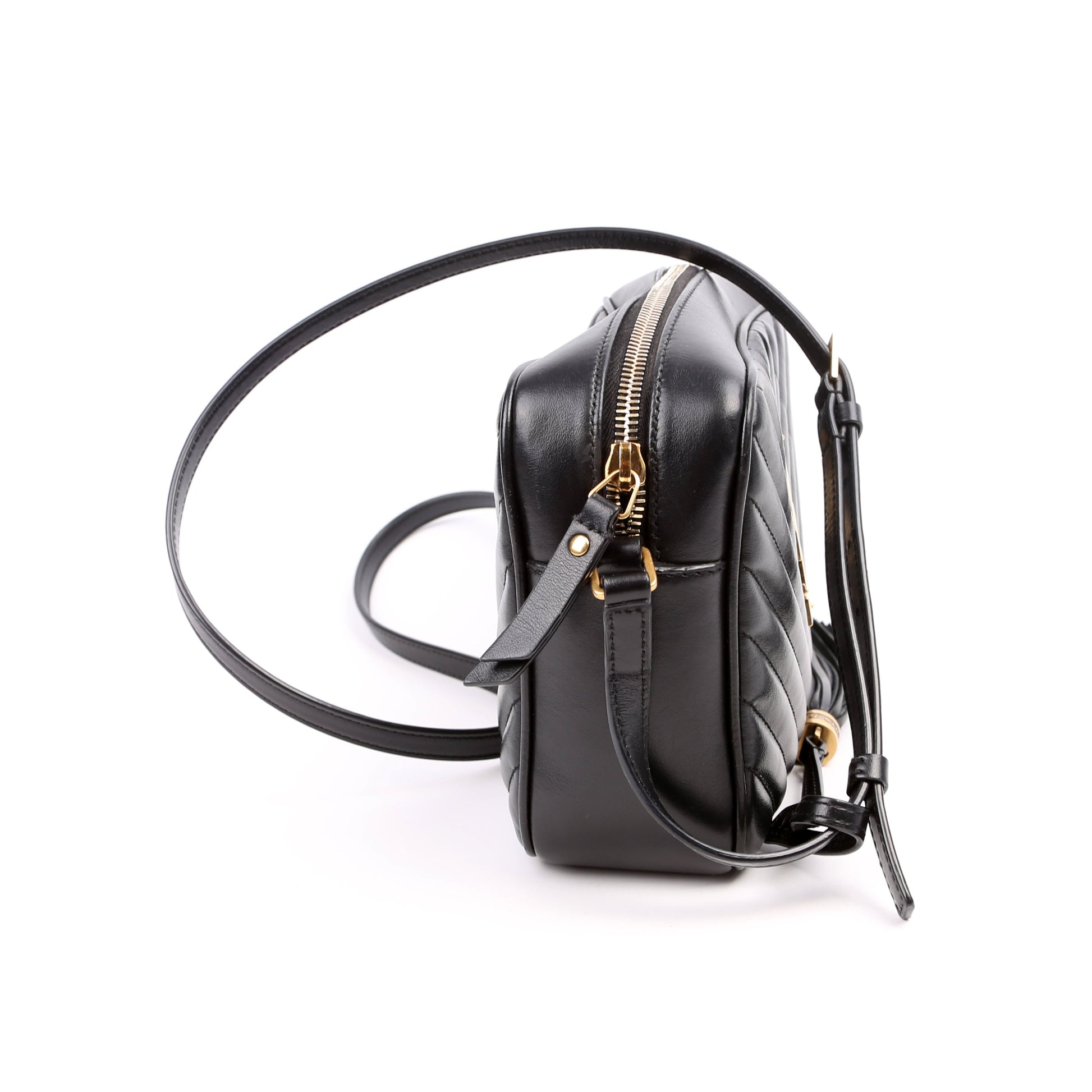 YSL Saint Laurent Lou Camera Bag Quilted Black Travel Bag 612544 Black 4