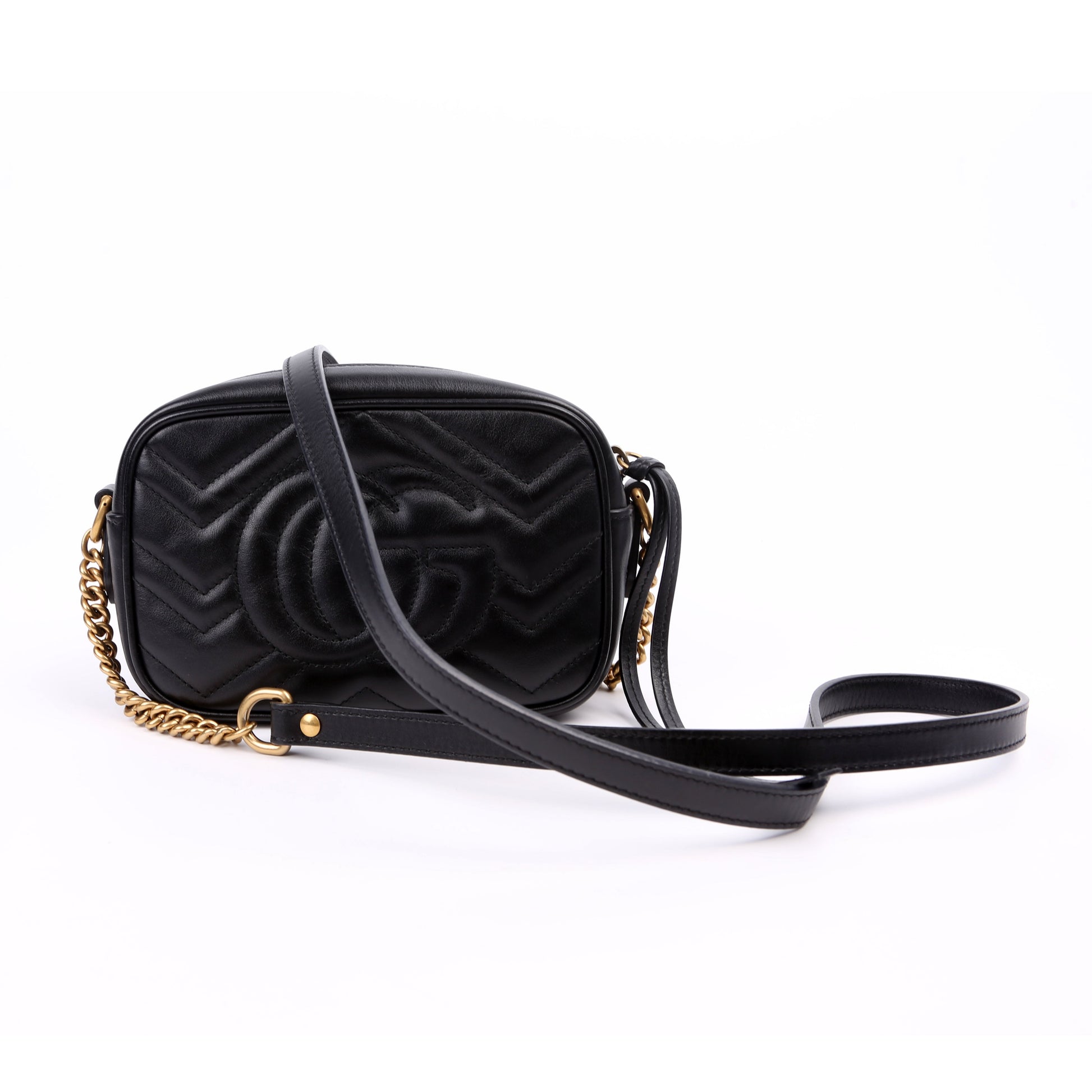 Gucci Marmont Camera Black Mini Travel Bag Black 3