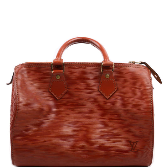 Louis Vuitton Speedy 25 Brown Epi Handbag Epi Brown