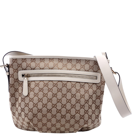 Gucci GG Canvas White Shoulder Bag