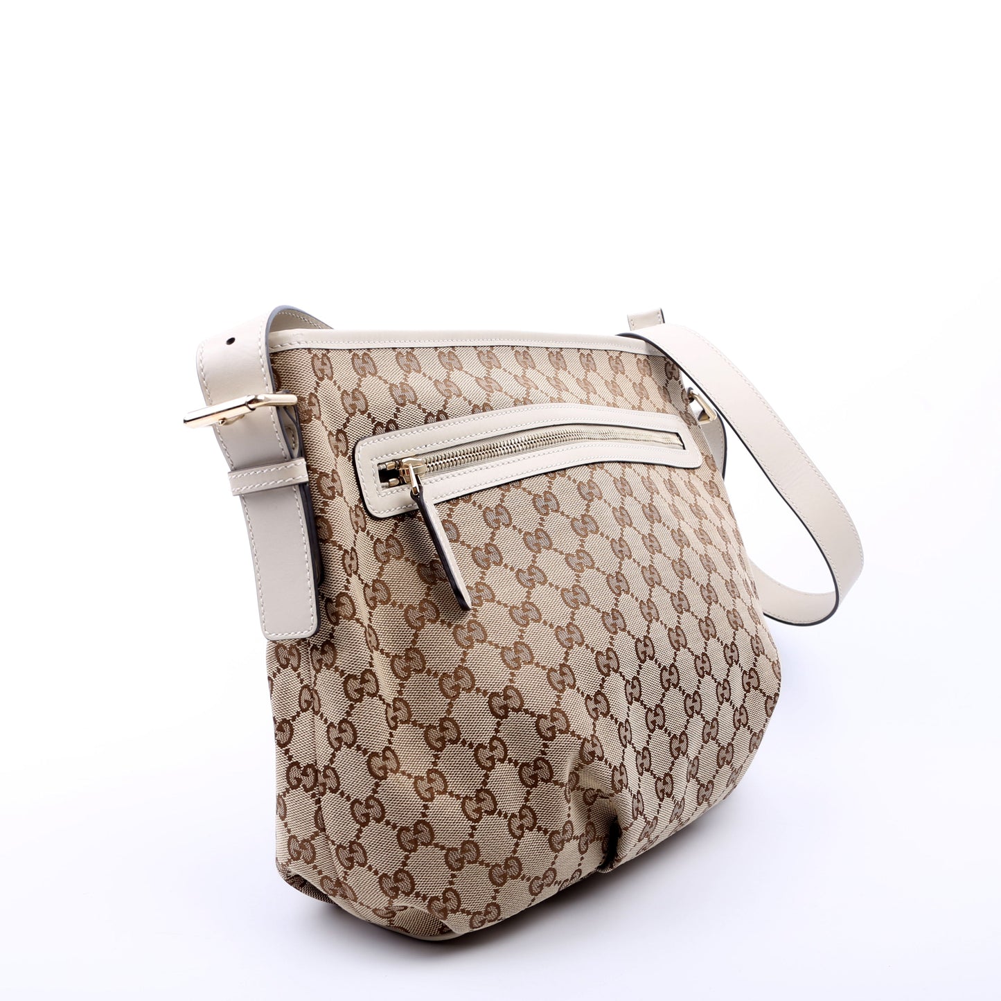 Gucci GG Canvas White Shoulder Bag