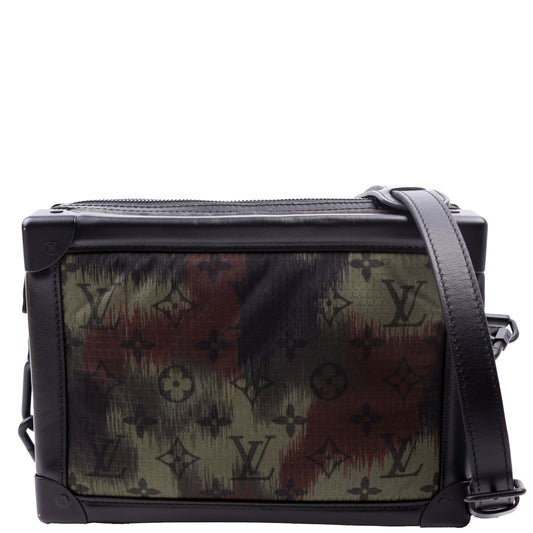 Louis Vuitton Soft Trunk Nylon Camouflage Monogram Black Green Handbag