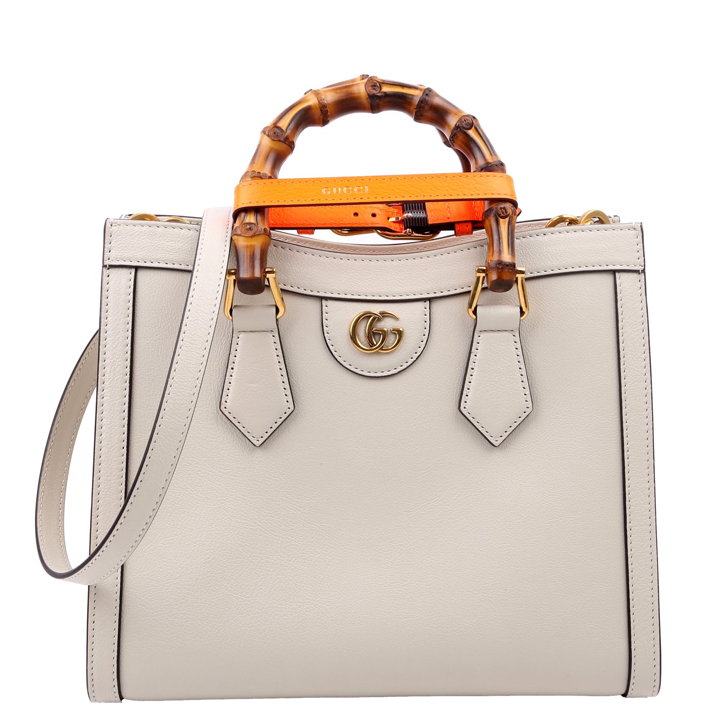 Gucci Diana Leather White Small Tote Bag