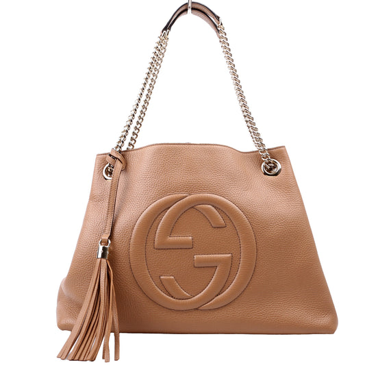 Gucci Soho Newer Beige Chain Tote Bag