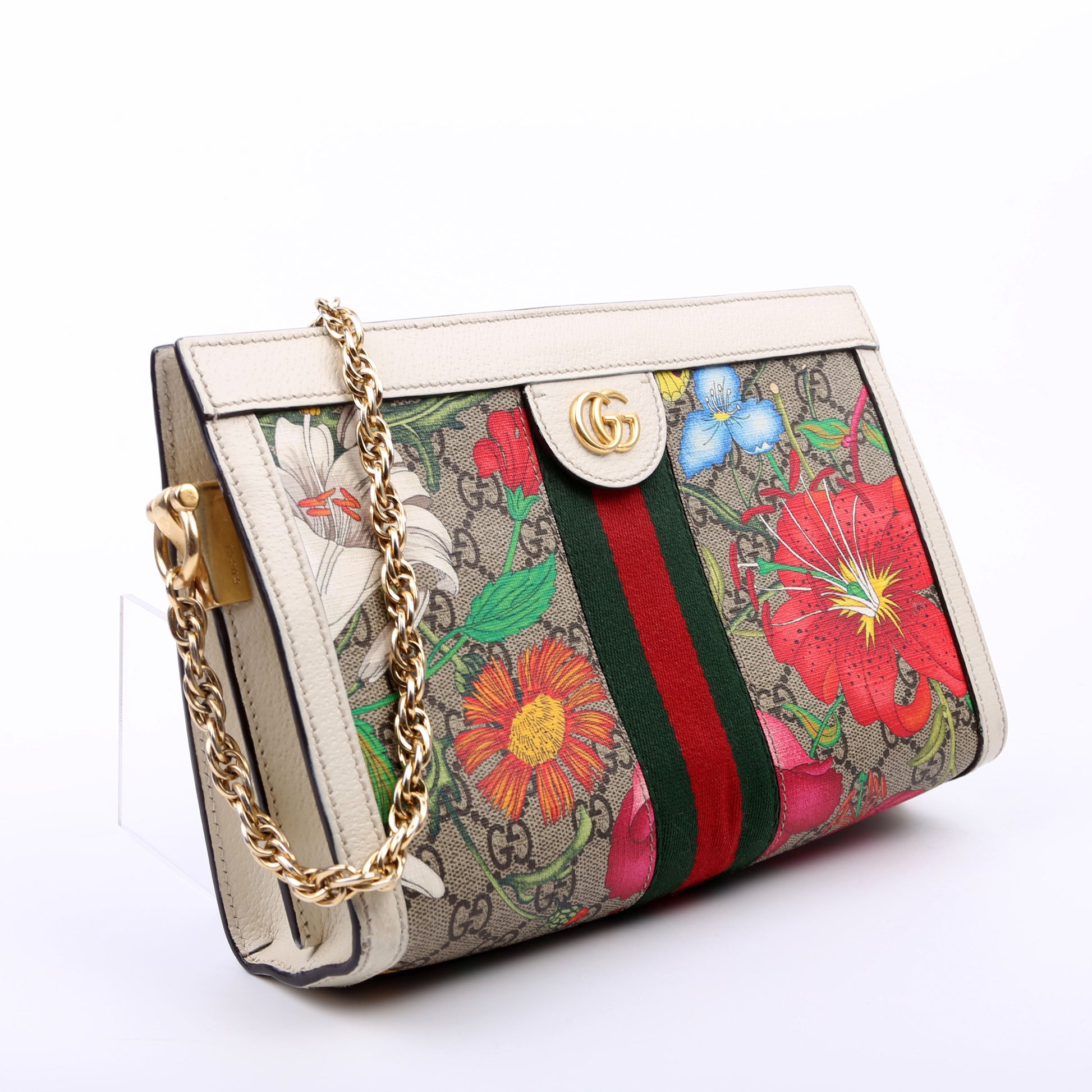 Gucci GG Supreme Flora Ophidia Small Chain Travel Bag Small Chain