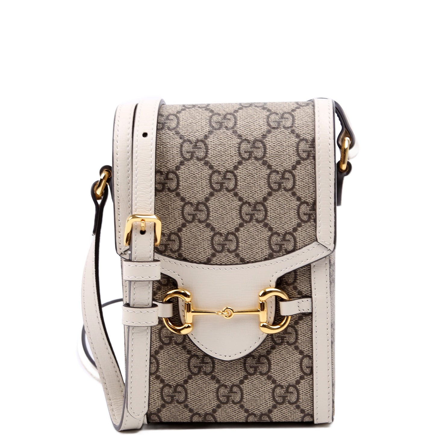 Gucci Horsebit GG Supreme White Mini Travel Bag