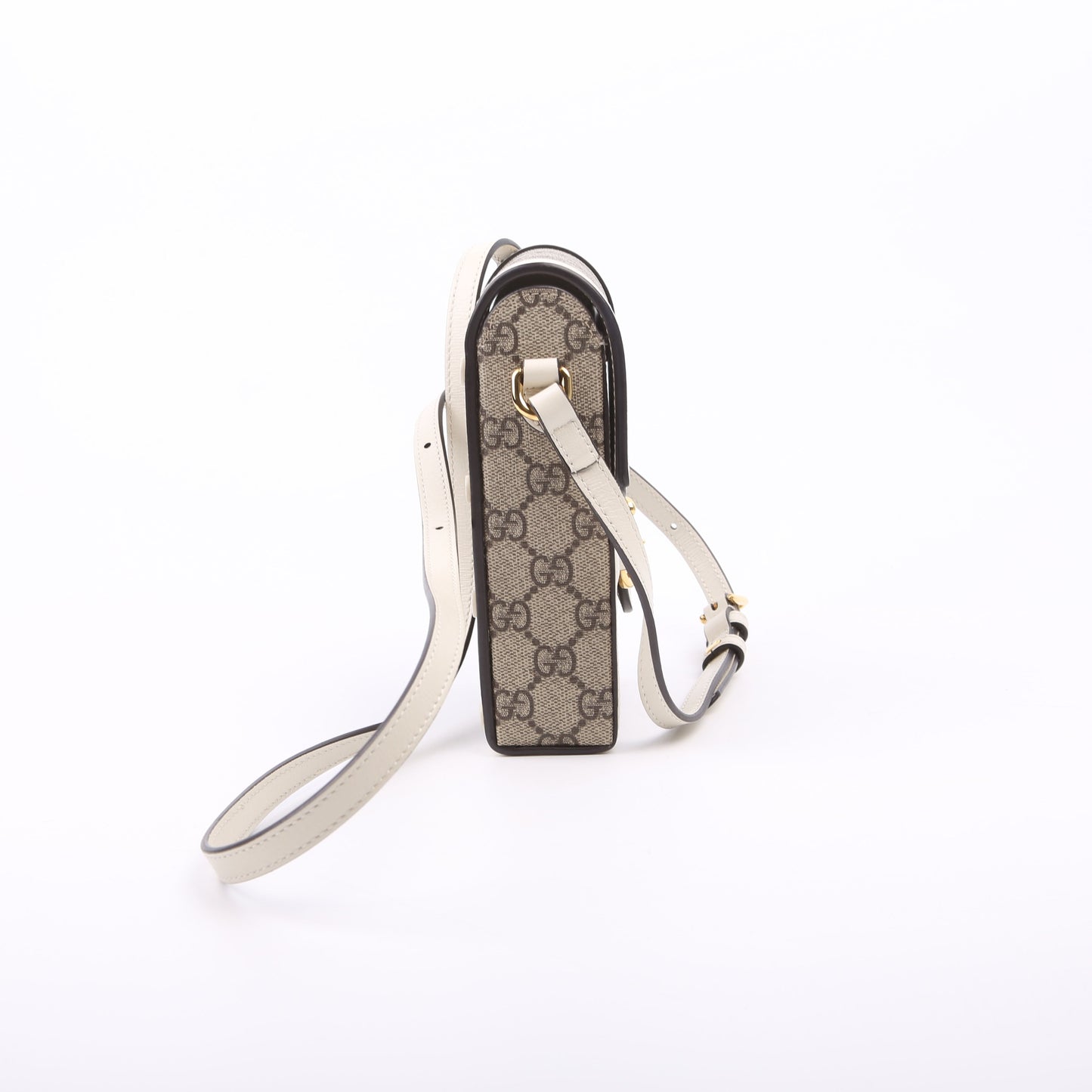 Gucci Horsebit GG Supreme White Mini Travel Bag