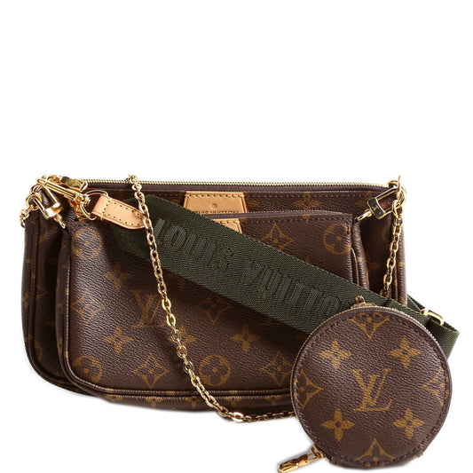 Louis Vuitton Multi Pochette Monogram Green Clutch Bag Green 9