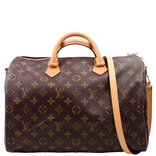 Louis Vuitton Speedy 35 Bandouliere Monogram Handbag Monogram 10