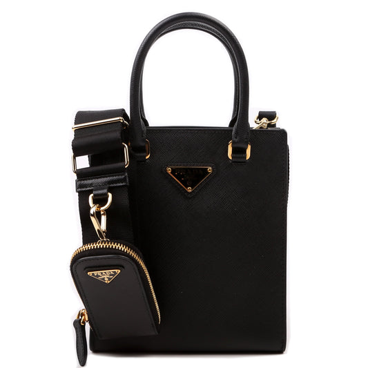 Prada Saffiano Handblack Bag Small Travel Bag