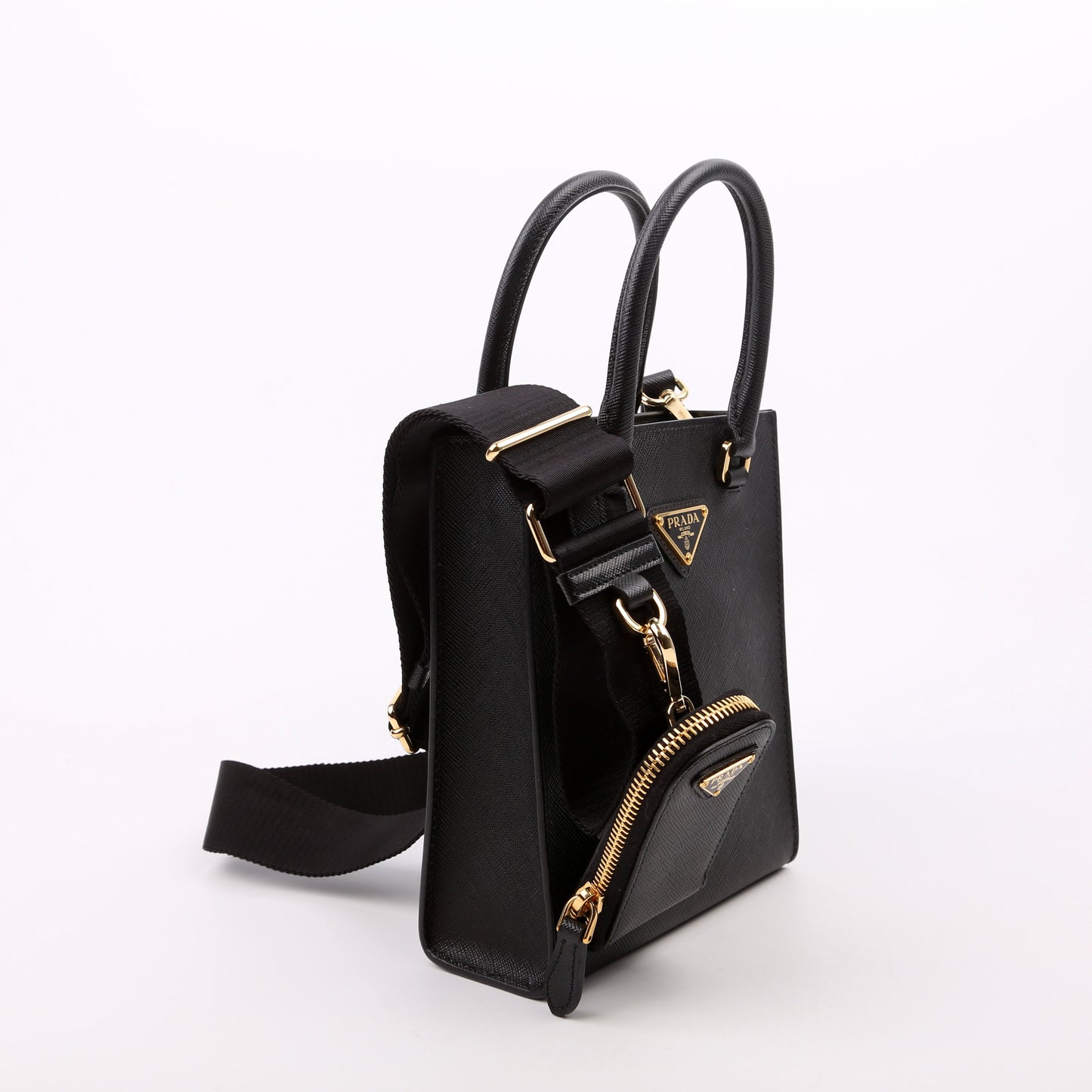 Prada Saffiano Handblack Bag Small Travel Bag