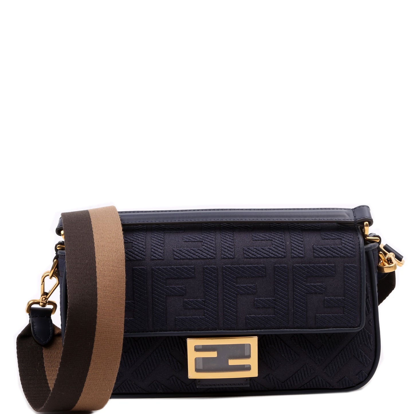 Fendi Ff Jacquarduette Bag Navy Travel Bag