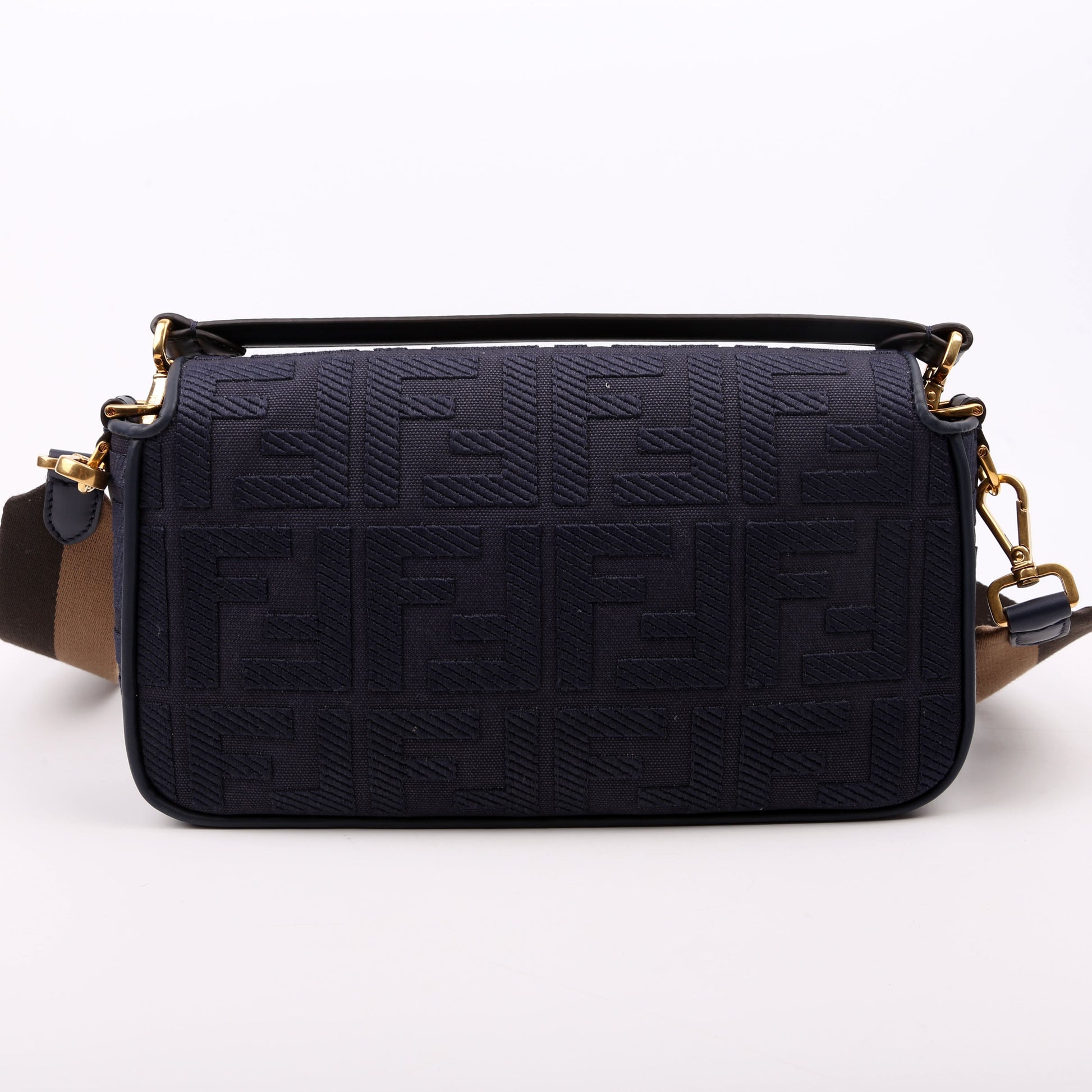 Fendi Ff Jacquarduette Bag Navy Travel Bag